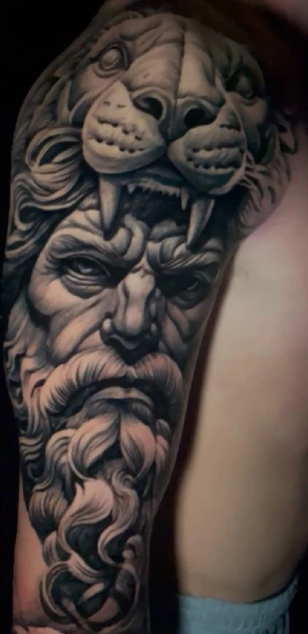 Hand and wrist tattoo by Vegas Vic